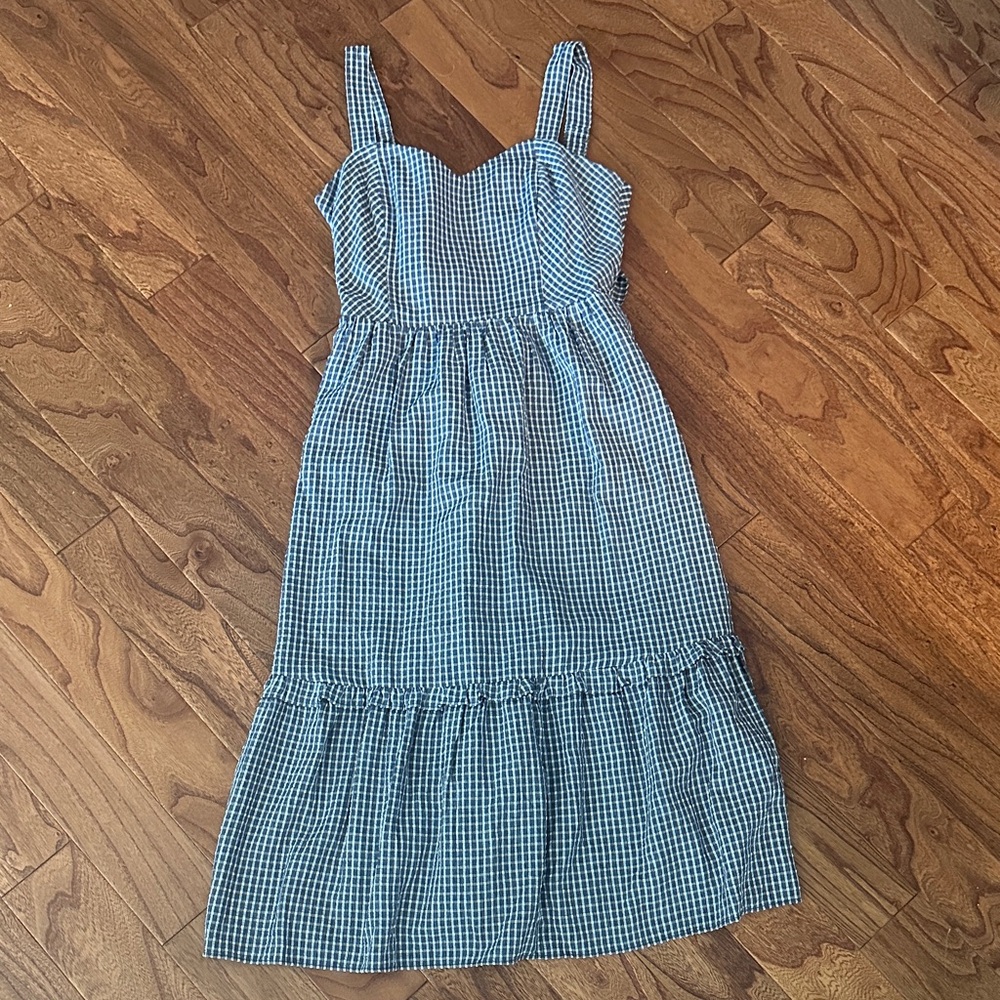 Draper James Blue and White Gingham Dress